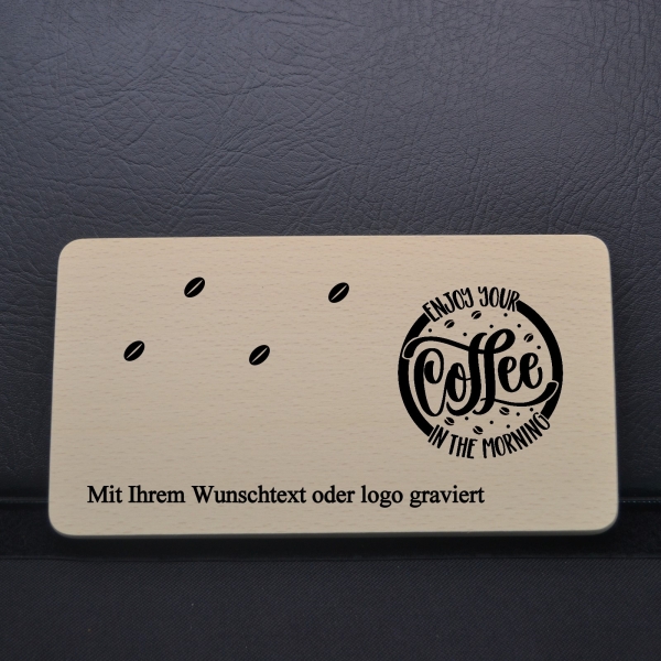 Breakfast board with the slogan "Enjoy your Coffee